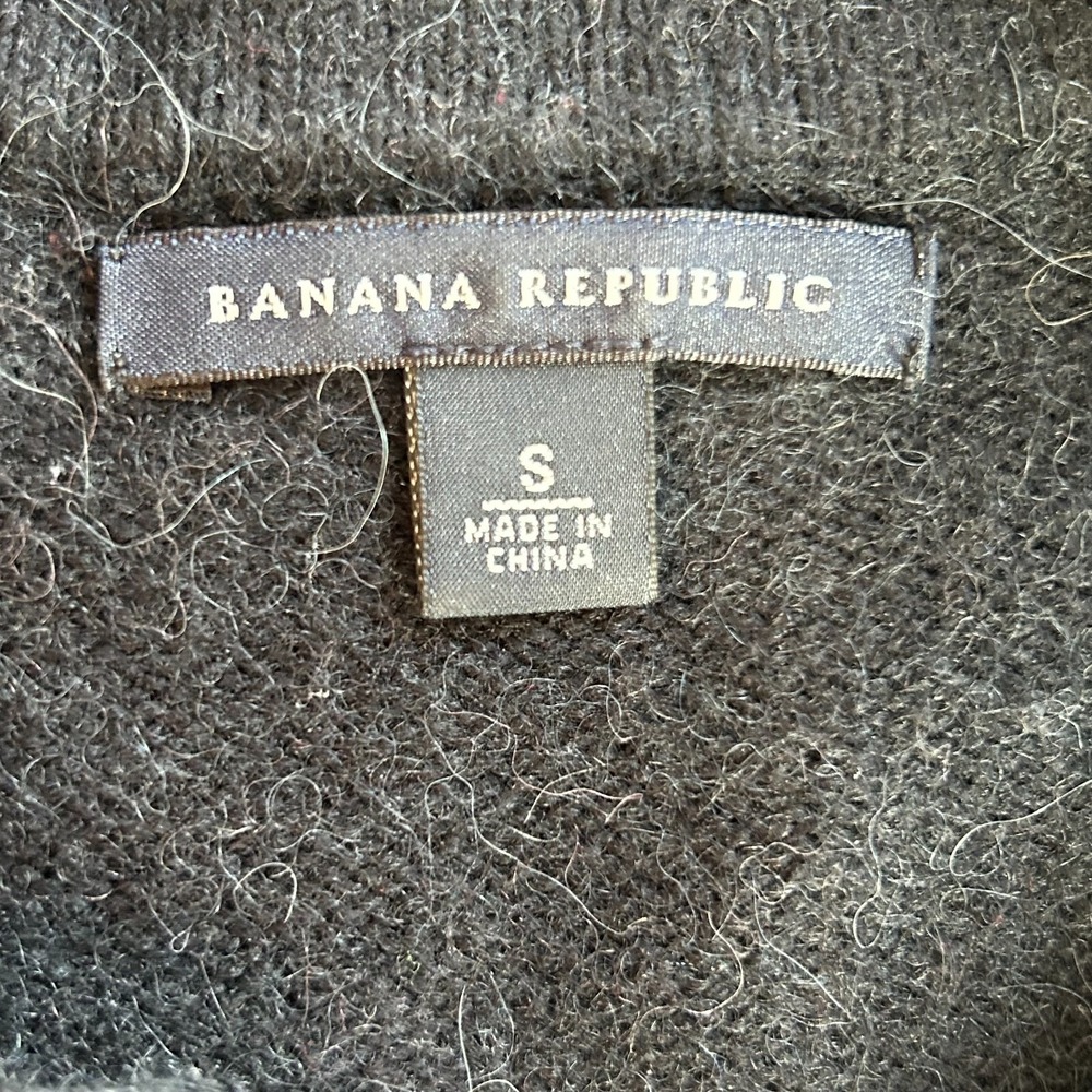 Banana Republic Womens Jacket Small Gray Alpaca Wool Blend Preppy Coat Y2K 17099 - Picture 3 of 9